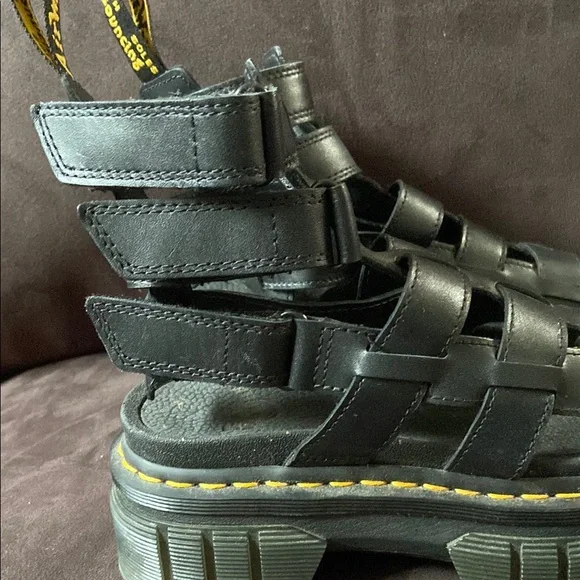 Dr. Martens Ricki Gladiator Black Platform Sandals 7 - Picture 9 of 14